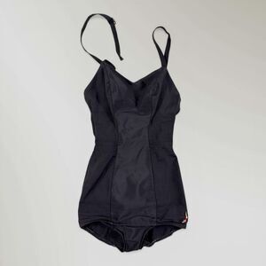 Vtg JANTZEN Women's Swimsuit's One Piece Black 40's 50's Pinup Dress Size 10